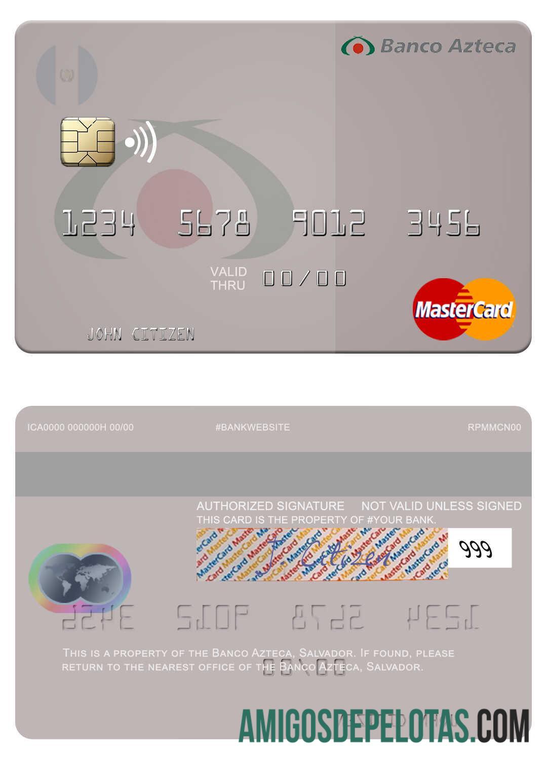 Salvador Banco Azteca Mastercard modelo